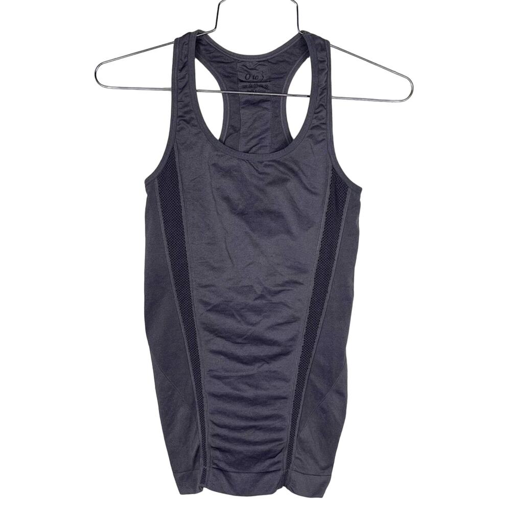 0 TO 5 | Gray Stretch Racerback Sleeveless Sports Bra Tank Top